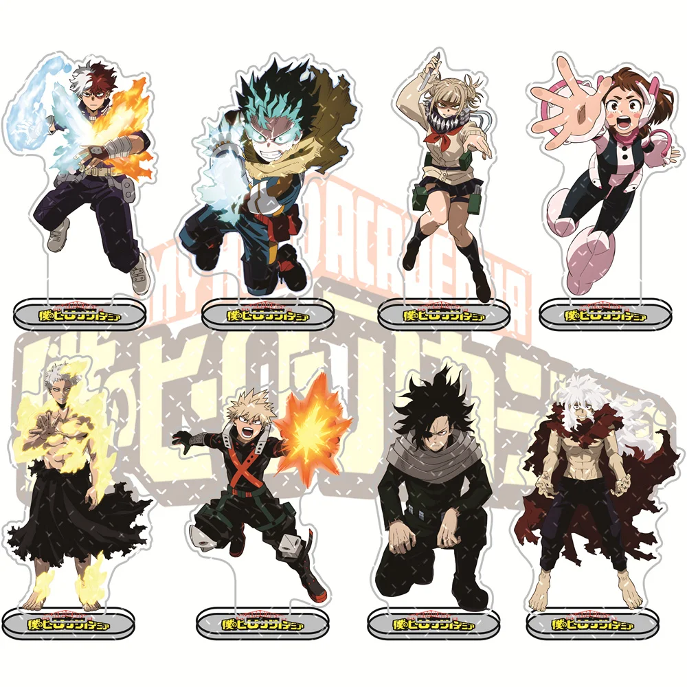 Suporte acrílico My Hero Academia 15cm Izuku Midoriya, Katsuki Bakugo, Shoto Todoroki Personagens Anime Mercadorias colecionáveis Deco