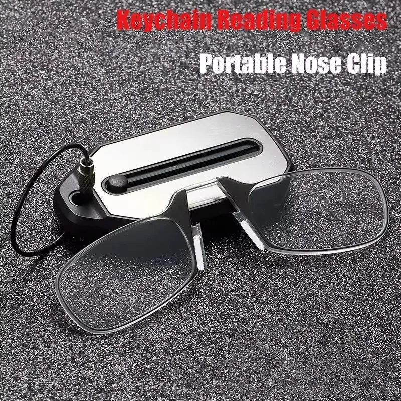 Key Key Chain Legless Clip Nose Reading Glasses Ultra-light Portable Rimless Readers Eyewear UDiopter +1.0 +3.0 - Aliexpress Deal