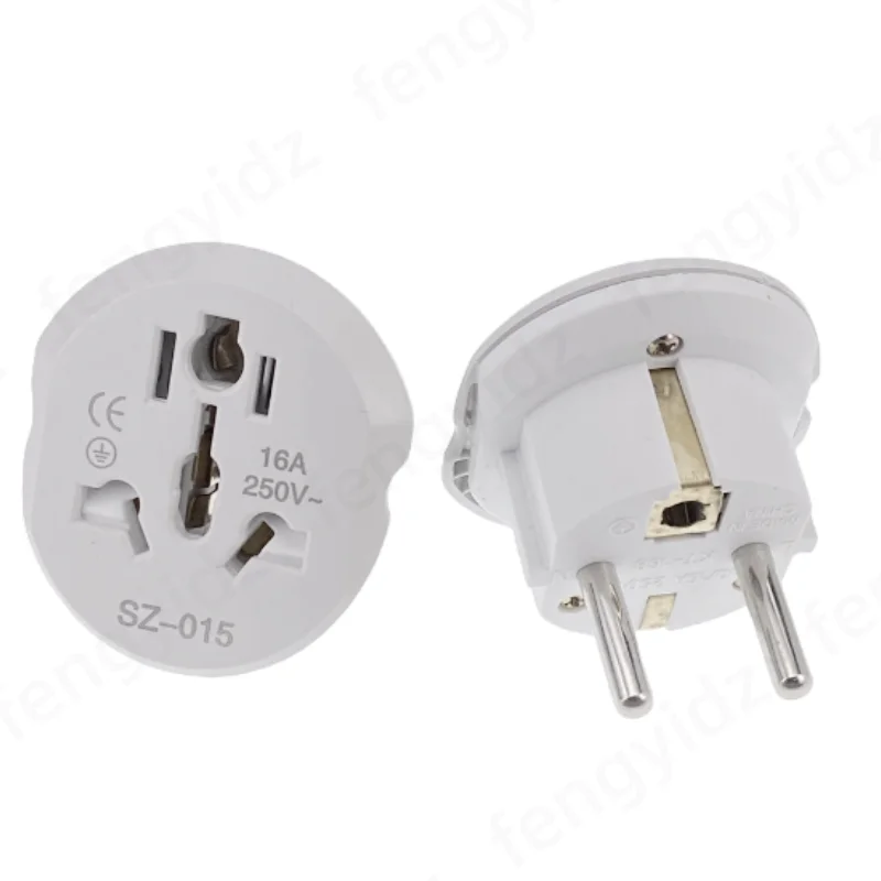 Adapter wtyczki EU konwerter Adapter podróżny 16A 250V 2 okrągłe gniazdo wysokiej jakości Universal AU US UK CN do EU KR gniazdo ścienne