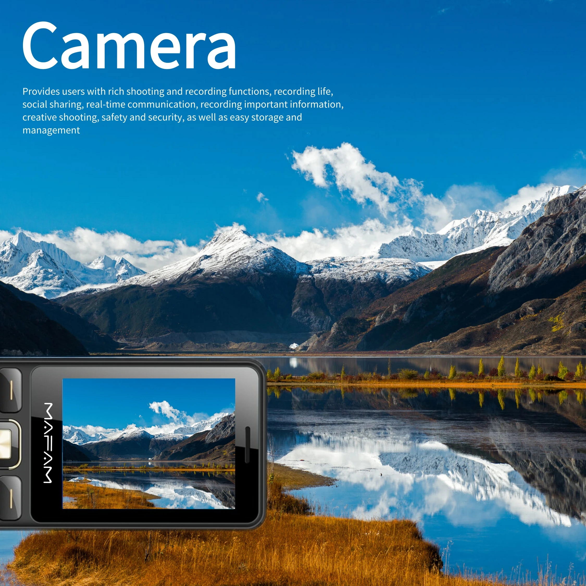 Mafam H7350 2G Classic feature Phone Affordable 2.8" Display Triple SIM Basic Mobile with strong Signal Speed Dial Torch Durable