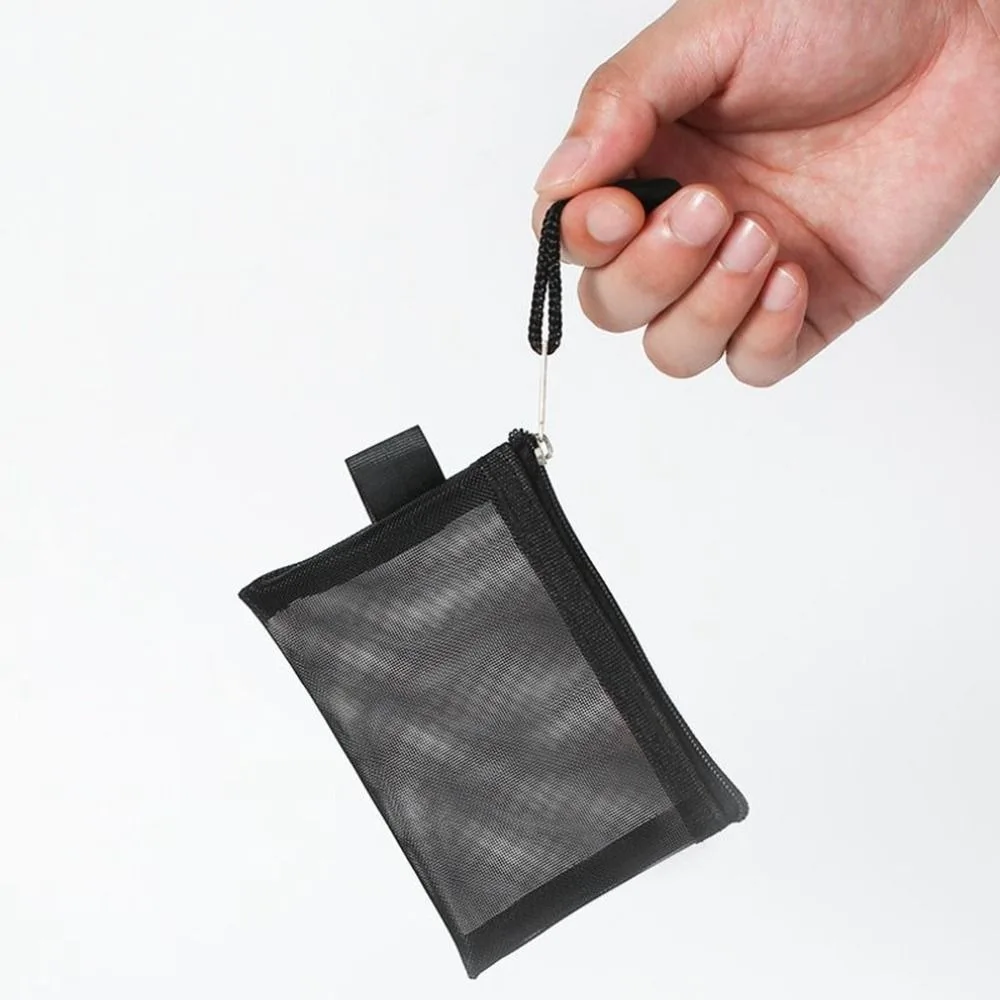 File Bag Stationery Storage Bags Small Wallet Small Coin Purse Mini Zipper Pouch Mesh Storage Bags ID Credit Card Holder