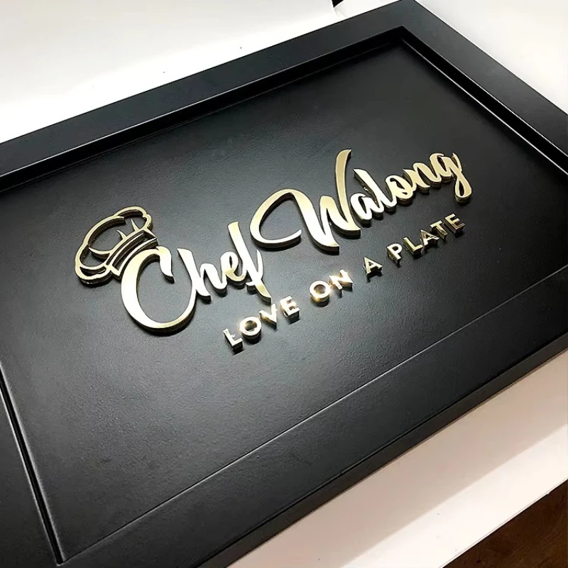 مخصص في الهواء الطلق الخلفية ضوء النيون معدن الفولاذ المقاوم للصدأ لوحات الألومنيوم للمستشفيات والشركات #1