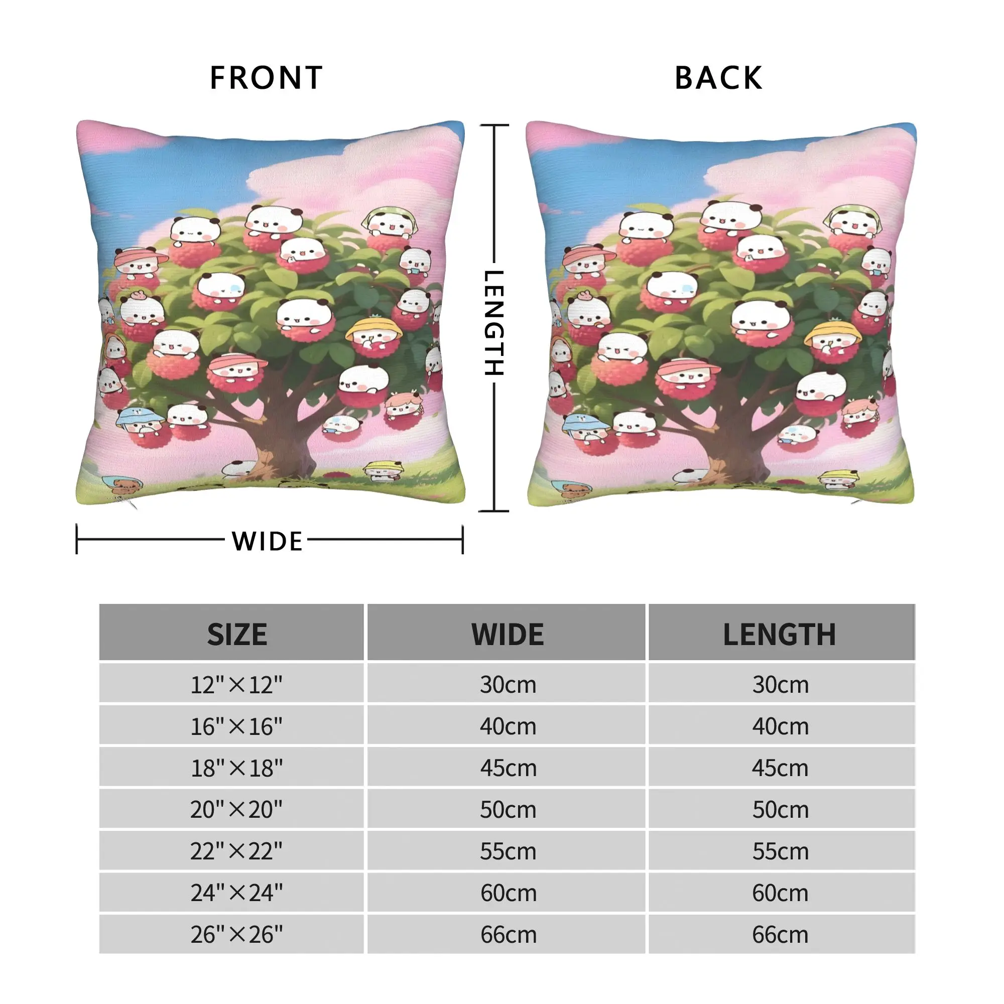 Pillow Case Panda Bear Bubu Dudu Soft Pillow Cover  Fashion Cushion Cover Printed Pillowcases For Sofa Home Decoration