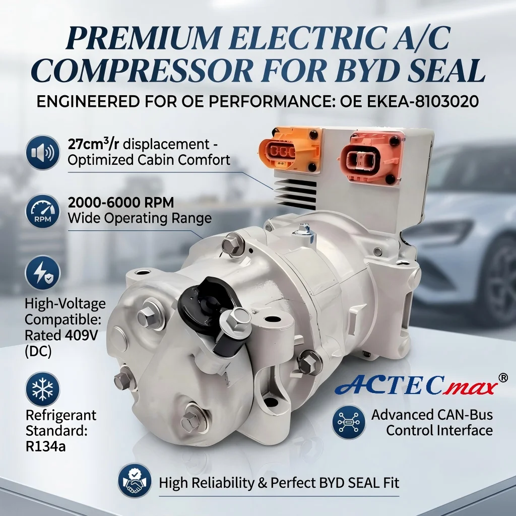 CAN Control AC.100.6685 Electric Air Conditioner Scroll Compressor for BYD SEAL 409V Compressor Electric EV Car OE EKEA-8103020