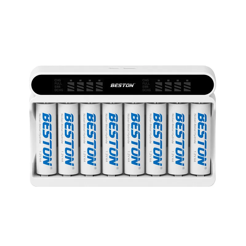 8-Slot For 1.2V AA AAA Ni-MH Rechargeable Battery Fast Smart AA AAA Charger LCD Display Intelligent AA AAA Battery Charger