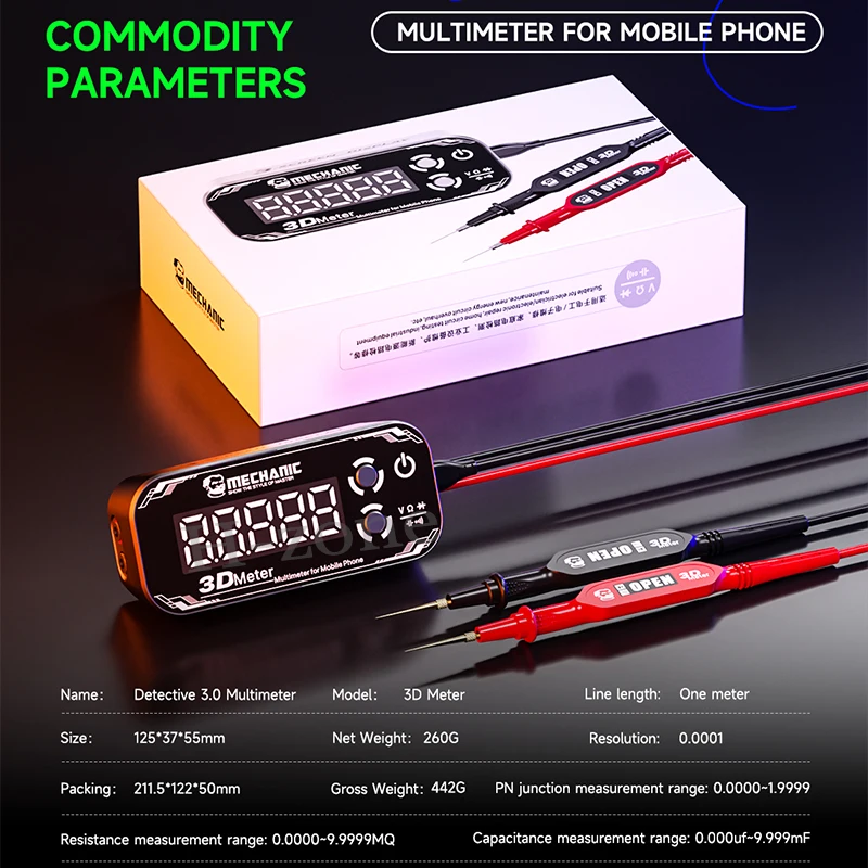 

Механический 3D-метр, ручка Vision SHERLOCK V3.0, автомобильный цифровой умный мультиметр, тест с ЖК-дисплеем, инструмент для внутреннего экрана