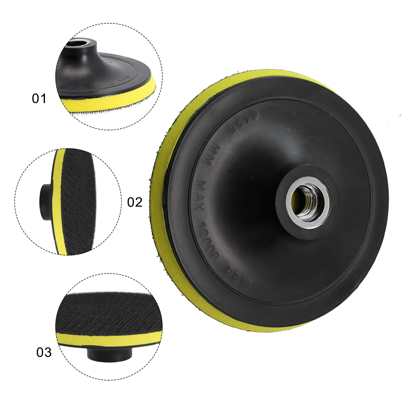 5 Inch 125mm And Polishing Pad Rotary Backing Pad Drill Adapter Sanding Backing Pad Hooks And Loops Polishing Wheel Accessories