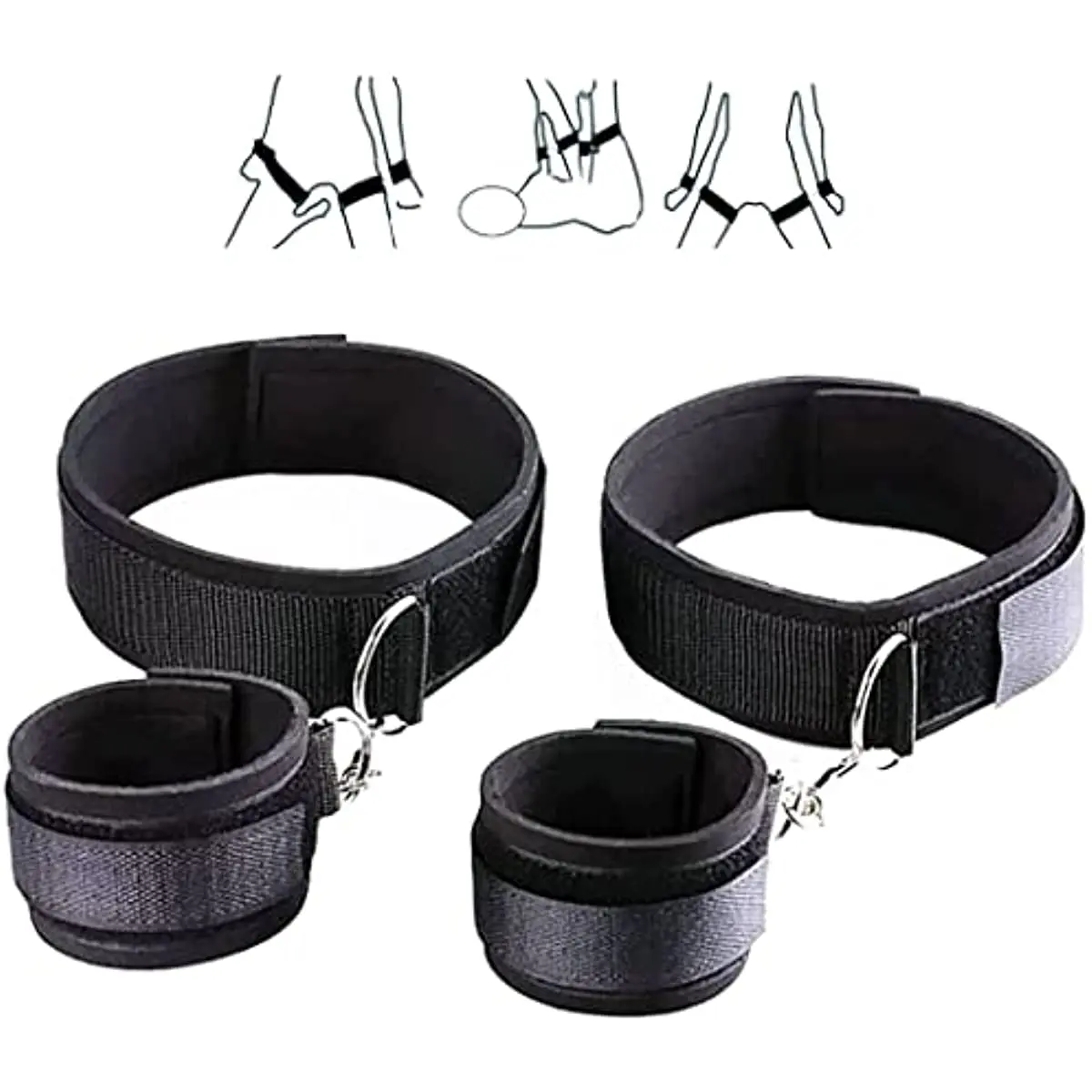 Thigh Wrist Restraint Handcuffs BDSM Women\'s Sex Toys Leg Strap Binding Suit for Couple SM Game Fetish Restraint Bondage Sex Toy