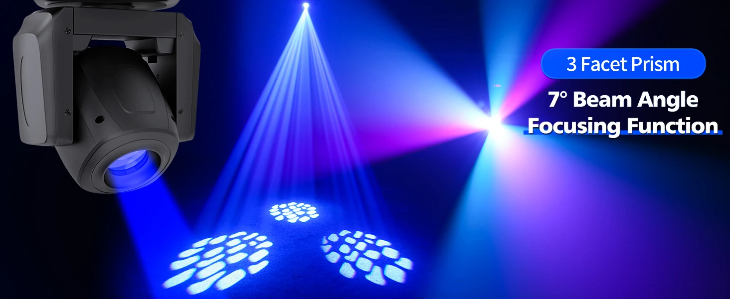 U'King 85W LED Moving Head Licht DMX512 RGBW Strahl Bühnenlicht 3/5 Prisma Effektlicht für KTV DJ Disco Show Party Spotlicht – Detail 2