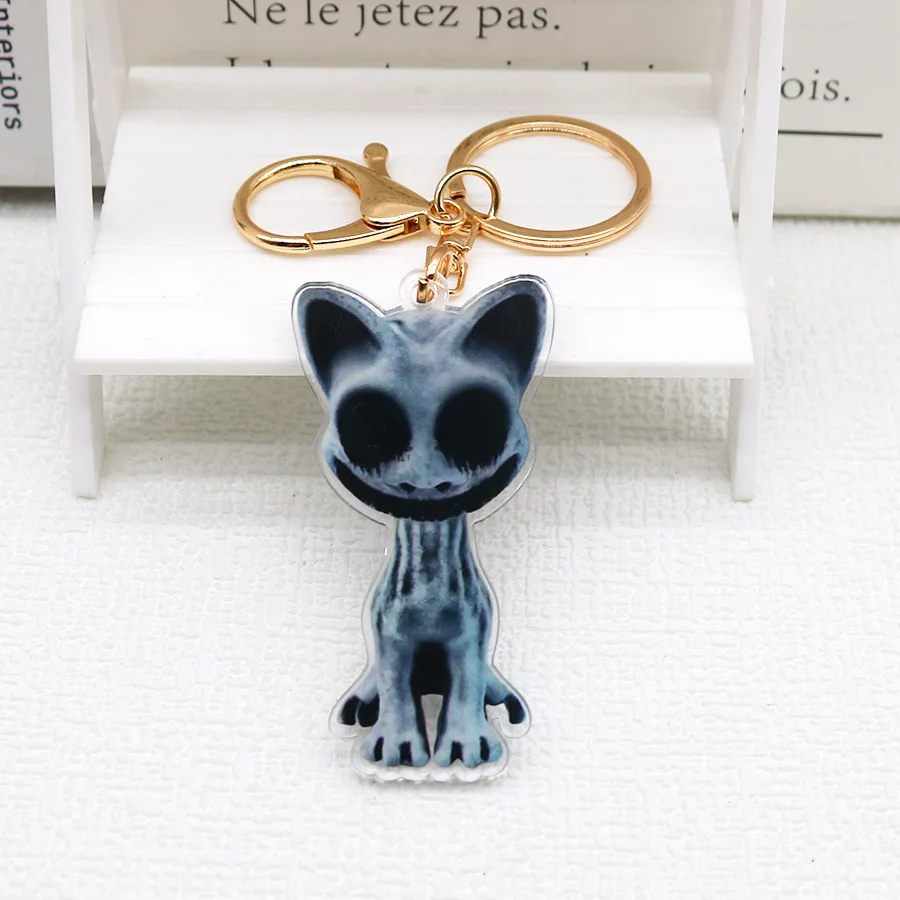 New Zoonomaly Cat Keychain Horror Doll Zoo Anomaly Acrylic Animals Toy Figure Backpack Pendant Cosplay Cute Kids Fans Collection