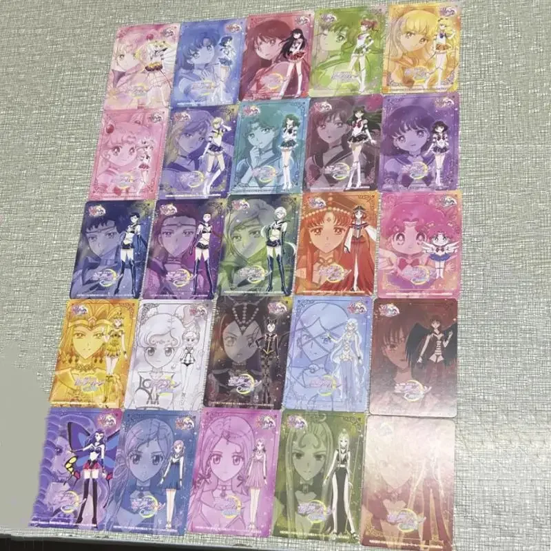 25Pcs/set Self Made Sailor Moon Kaiou Michiru Tenoh Haruka Hino Rei Anime Game Characters Classic Serie Collection Card Toy Gift