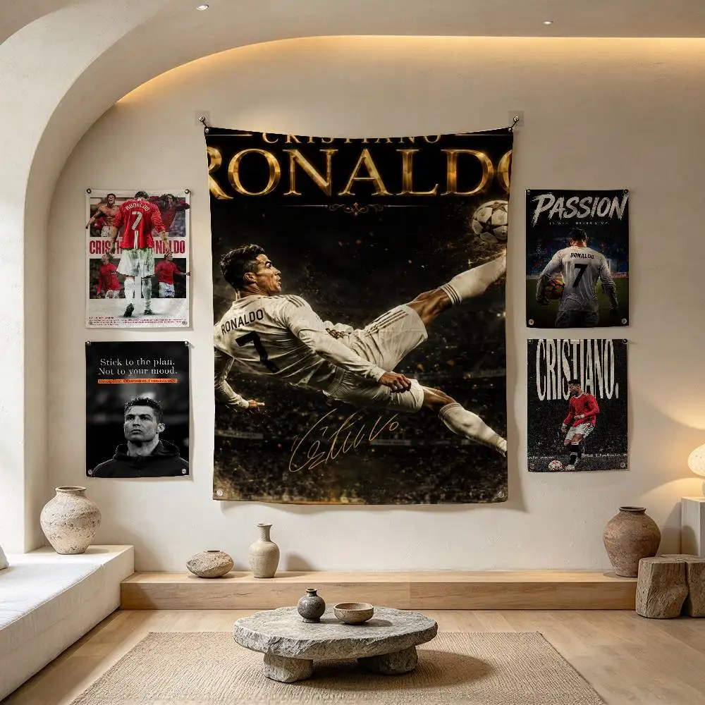 C-CR7 Cristiano Ronaldo Football  Flags Wall Hanging Tapestry Outdoor Garage Room Decorative flag Background Blanket