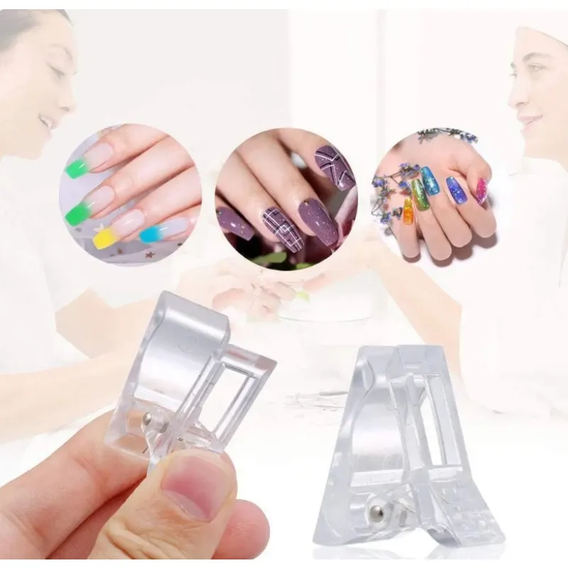 Nail Extension LED Builder 10Pcs Poly Gel Finger Clamps Manicure Nail Art Tool Nail Tips Clip Crystal crystal mold retainer new