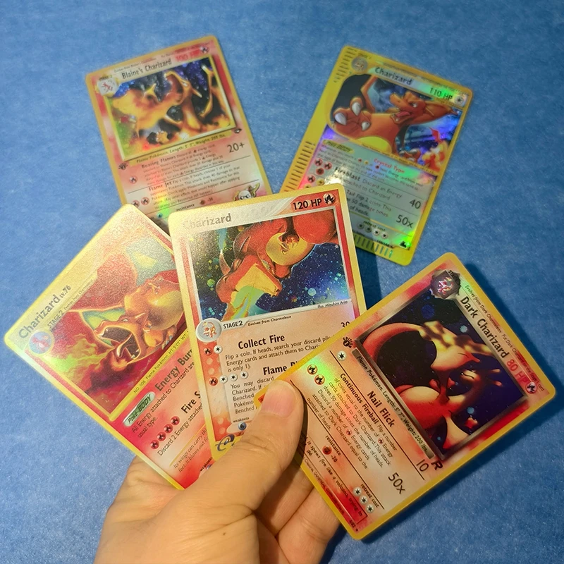 

DIY 5 шт./компл. коллекция аниме Charizard фольга Flash PTCG коллекционные игровые карты карманные монстры рисунок сменная карта игрушка для мальчиков подарок