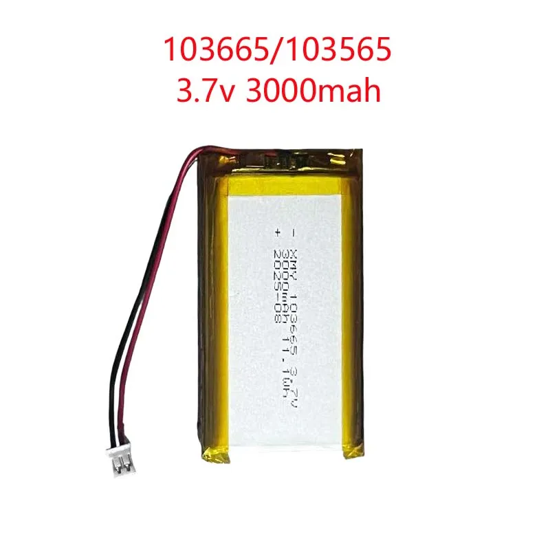 

3.7V 3000mAh Polymer Lithium Battery for High Equipment Appliances LED Lights Driving Recorder Original Power Bank 103665/103565