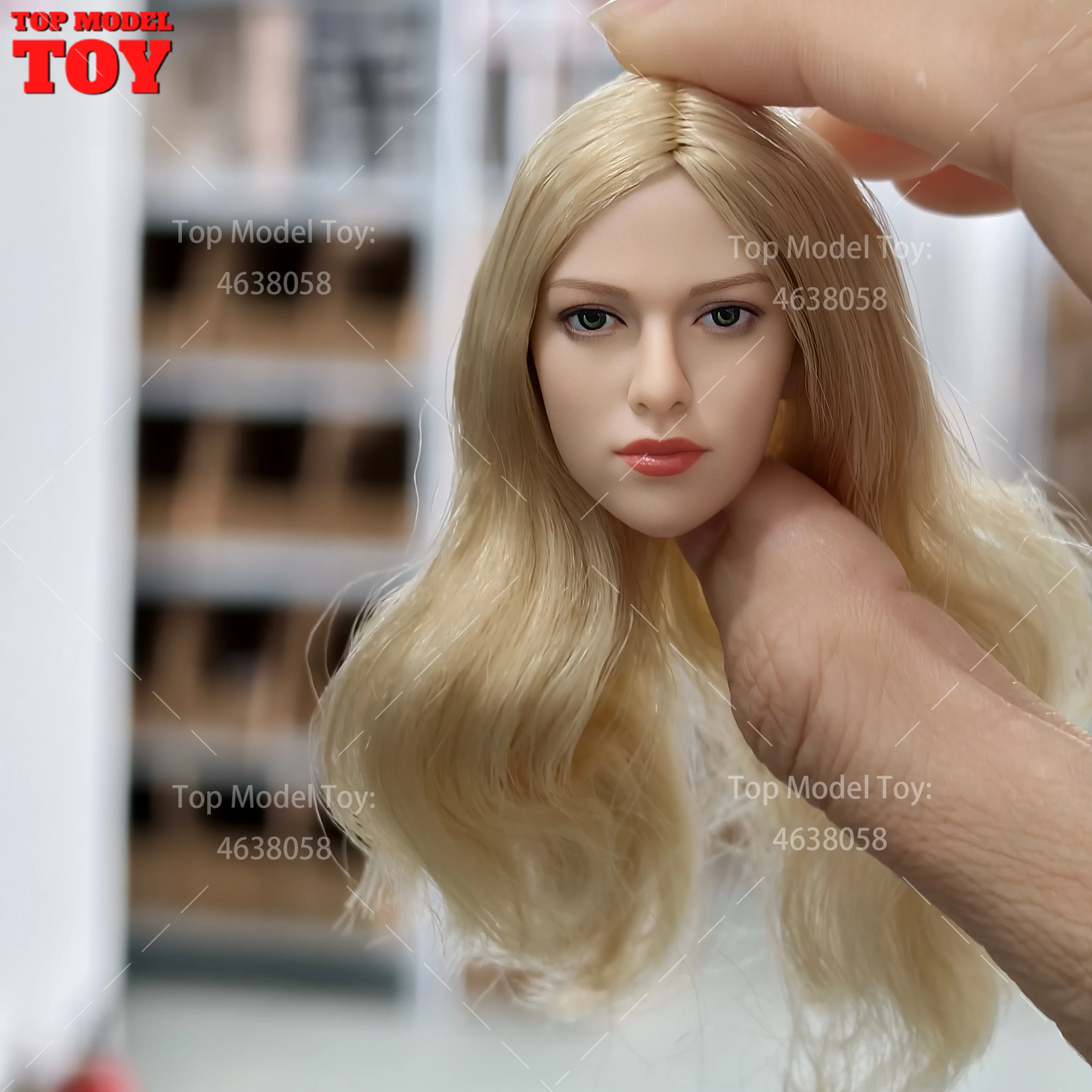 

KIMI TOYS KT004 1/6 Золотые волосы, голова девушки, лепка европейско-американской модели с резьбой по голове, подходит для 12-дюймовой фигурки женщины-солдата, тело