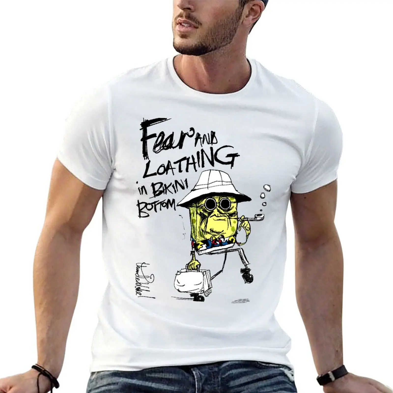 

Fear and Loathing in Bikini Bottom T-Shirt t shirts for man cotton essential t shirt T-Shirt