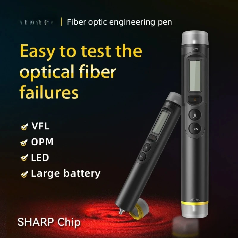 3in1 Fiber Optic Tester 20/30mW Visual Fault Locator Optical Power Meter OPM VFL