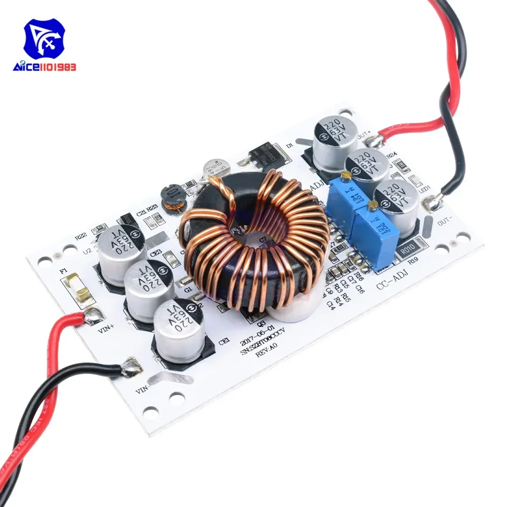 CC/CV DC-DC 10 -60V to12 -60V 10A 600W Adjustable Step-Up Boost Power Supply Module Non-isolated Transformer Voltage Regulator