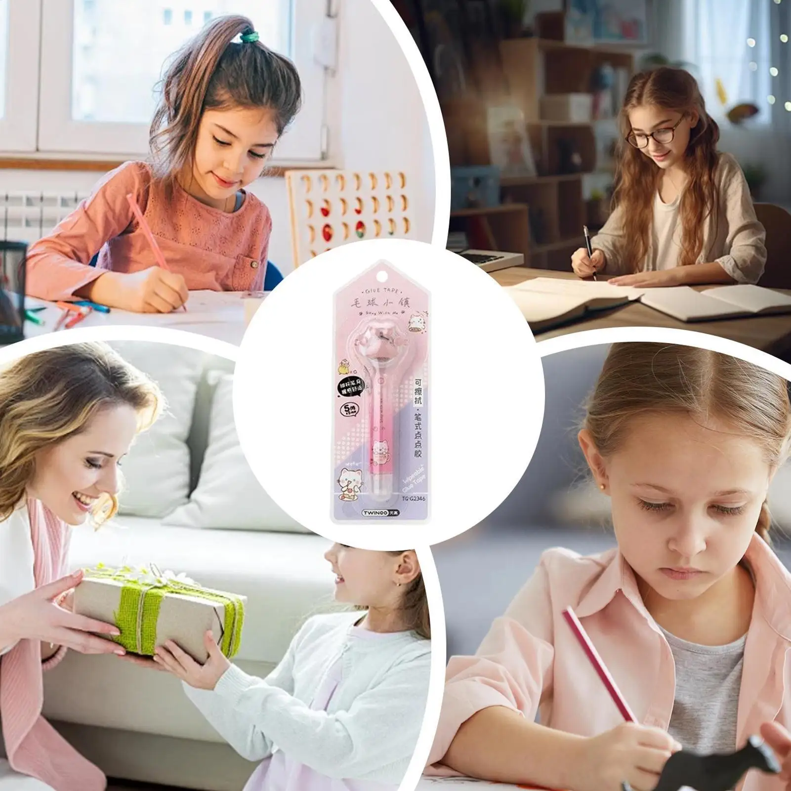 Rullo per nastro adesivo Forniture per progetti artistici cancellabili Dispenser per runner di colla per la creazione di cartoline Progetti scolastici Album fotografici per lavoro d'ufficio