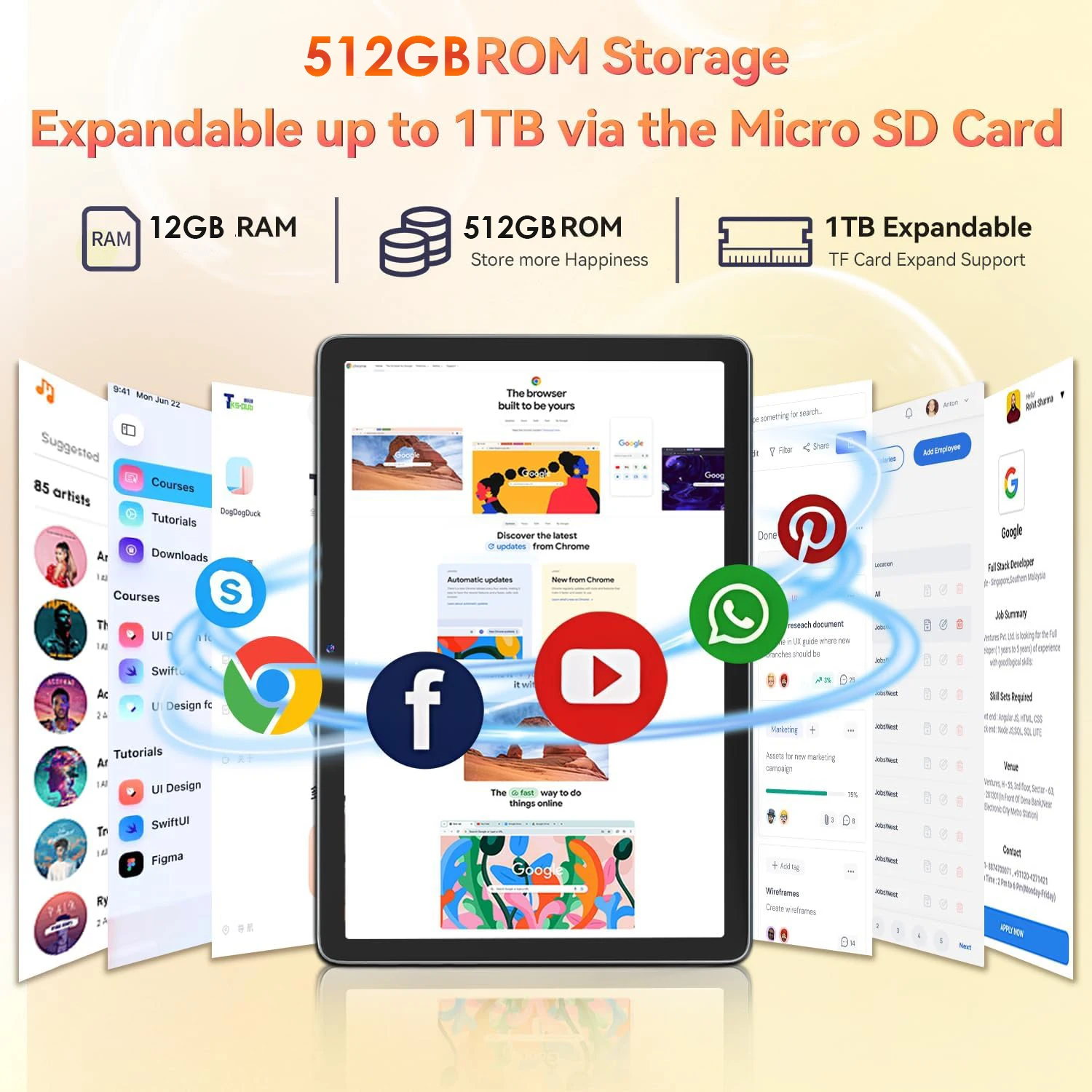 14" Tablets PC A140 Global Version Octa Core 20GB RAM 512GB ROM 4G LTE Dual SIM 5G Dual WiFi GPS Tablet PC 13800mAh Android 15