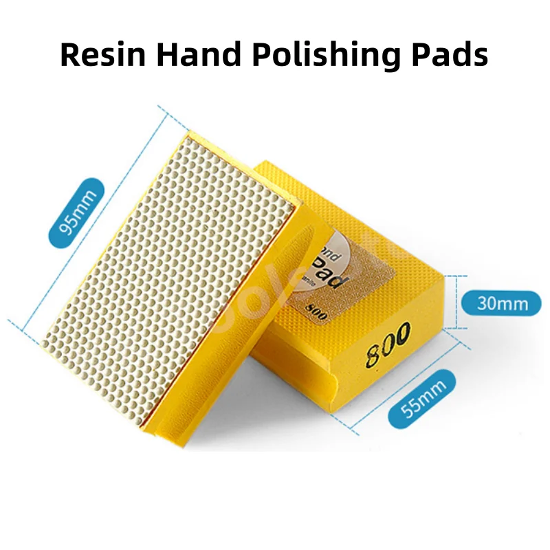 1/3/4/7Pcs Diamond Resin Hand Polishing Pad Set Marble Ceramic Stone Tile Glass Grinding Block Pad Polishing Grinding Tools
