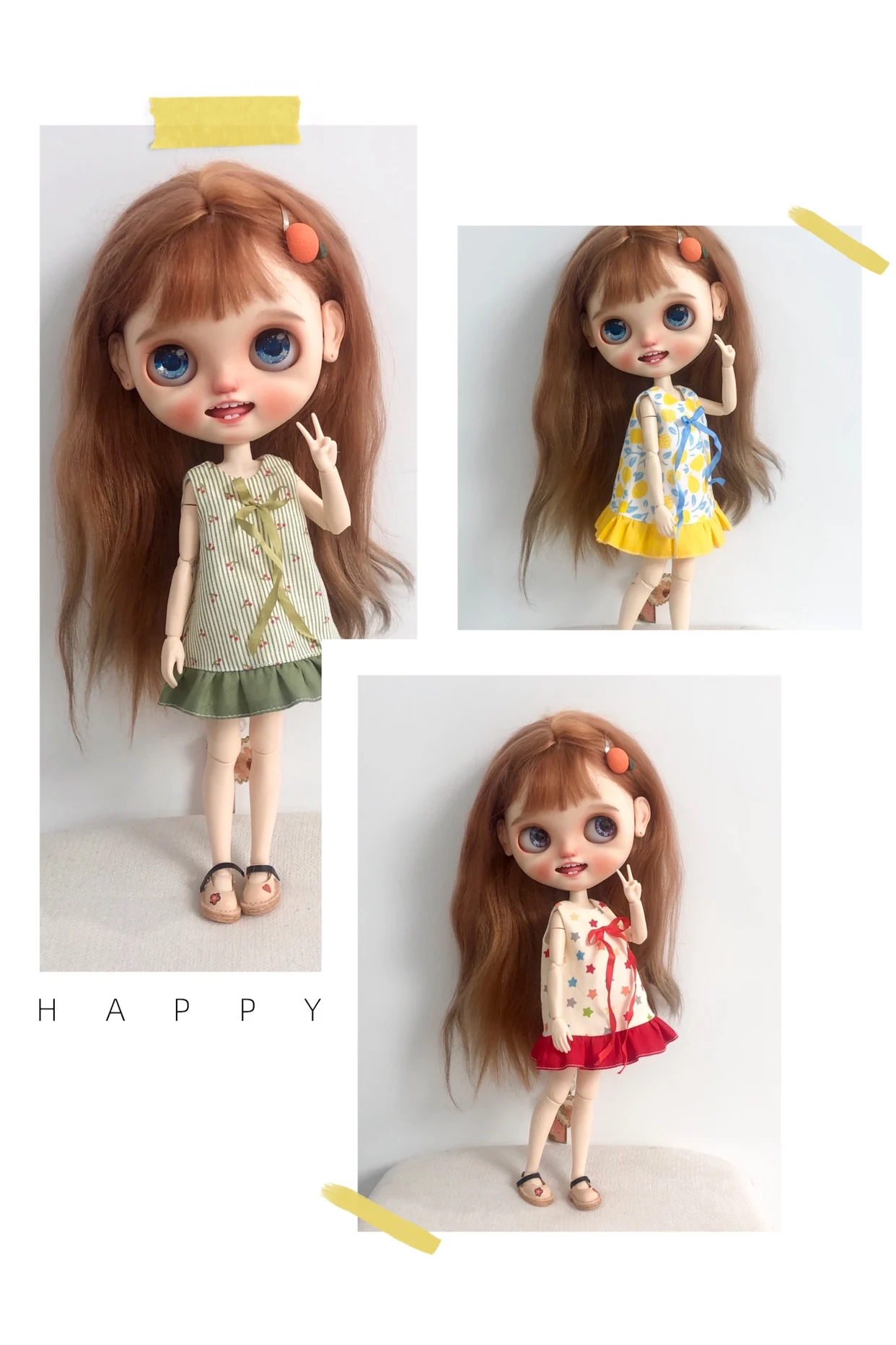 Blythe clothes dress Summer tank top loose ruffled skirt 1/6 30cm BJD anime girl (Fit for Pullip,Ob24, Licca)474986