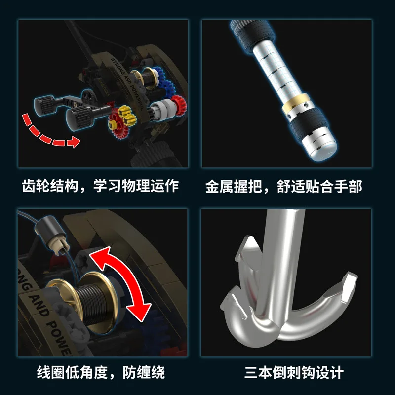 Abs Combo Kit Set Fishing Rod Pole Spinning Casting Baitcasting Surf Telescopic Travel Ice Fly Jigging Boat Carbon Fiber view 4