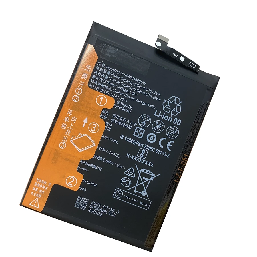 Original HB526488EEW 5000mAh for Huawei Honor 10X Lite , P Smart 2021 PPA-LX2 PPA-L22 PPA-L02B PPA-L22B Phone Battery