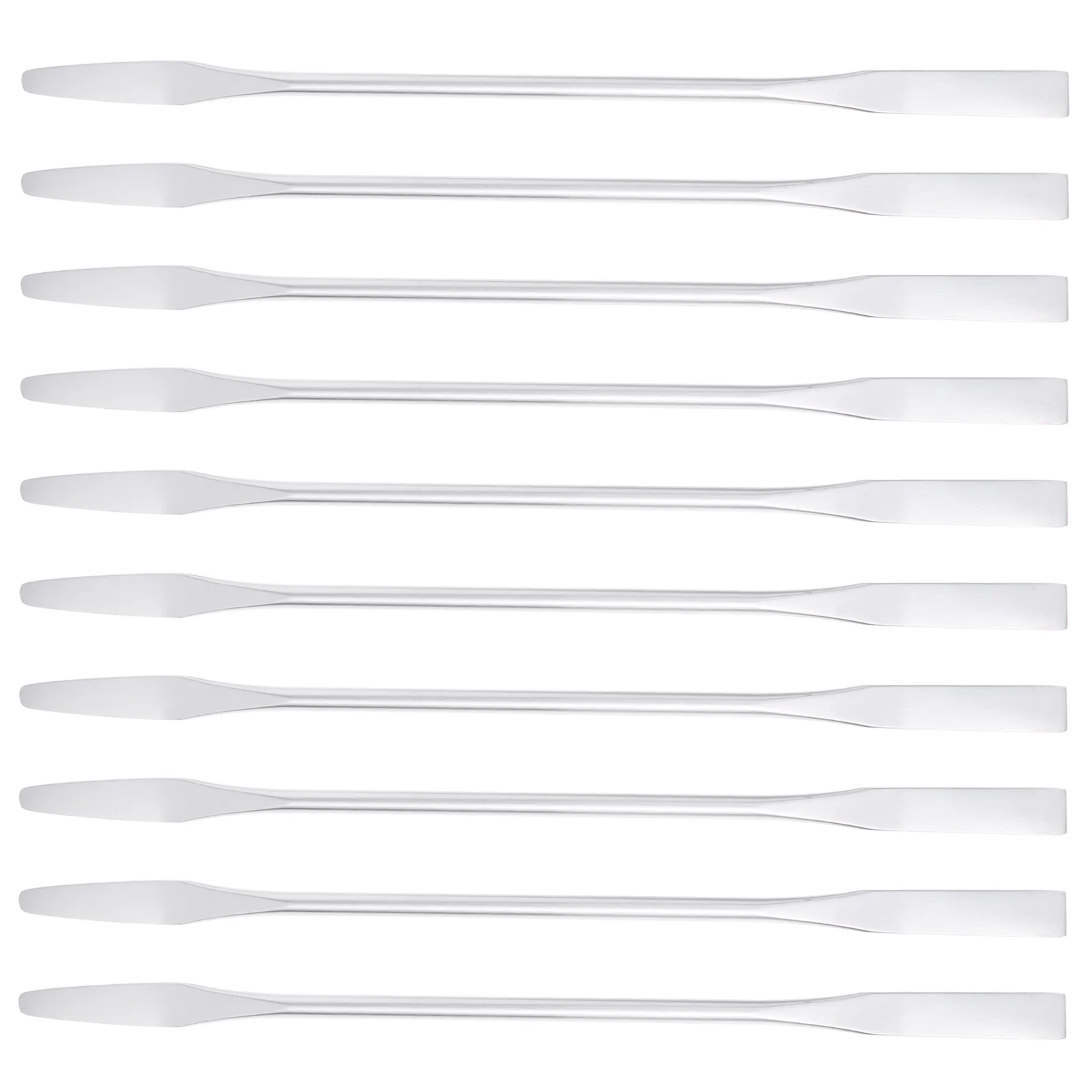 

10 шт., маникюрный стержень из нержавеющей стали, инструмент для смешивания, гладкая плоская текстура, инструмент для макияжа, стержень для перемешивания из нержавеющей стали