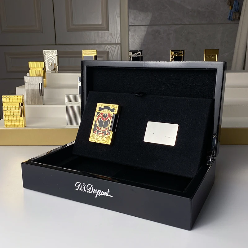 

New commemorative edition single and double flame luxury lighter Ping Sound natural paint cigarette smoking butane lighter 18052