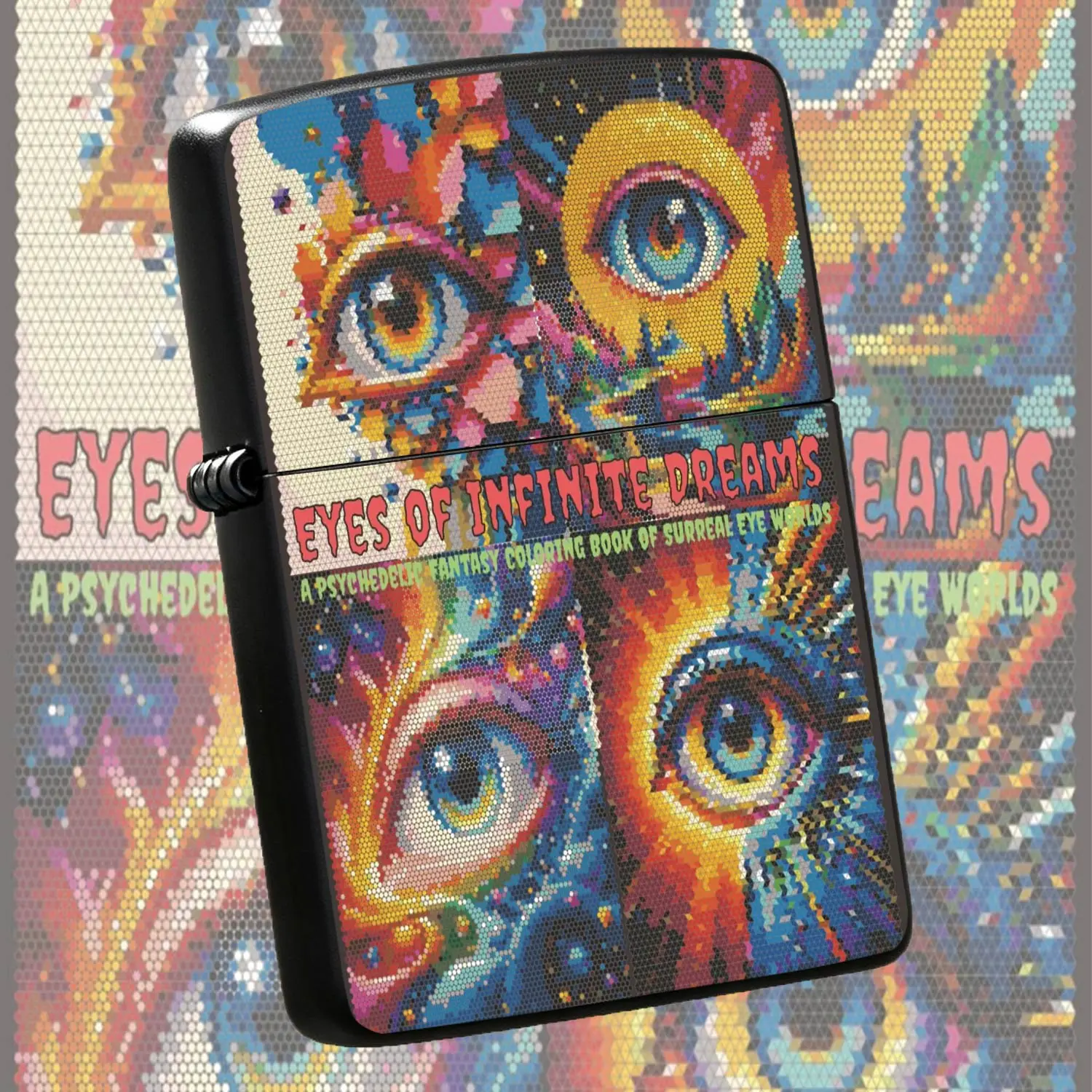 PsychedelicDream Eyes Themed Decorative Lighter, Surreal Fantasy Art Stylish Portable Accessory, Suitable for Daily Gathering Outdoor Camping Various Scenarios, Unique Trendy Practical Casual Carry-on Item A Humorous And Interesting Lighte