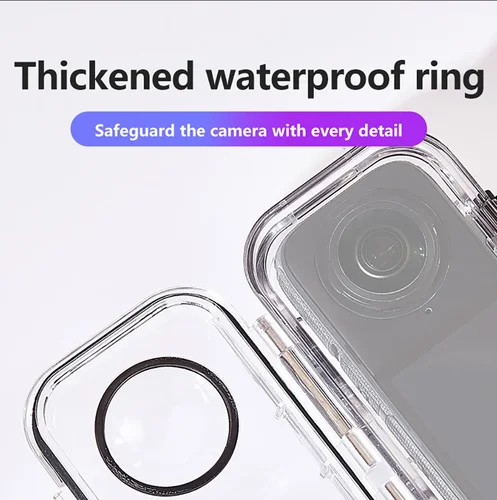 Imagen 2 del producto Funda Invisible para Insta360 X3 X4 X5, funda carcasa impermeable para cámara Insta 360, accesorios de carcasa de buceo subacuática de 40M