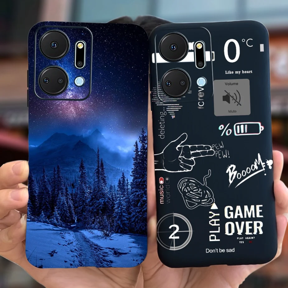 For Honor X7a Case 2023 New Art Painted Back Cover Soft Silicone Phone Case For Honor X7a X 7a HonorX7a RKY-LX1 Bags Funads Capa