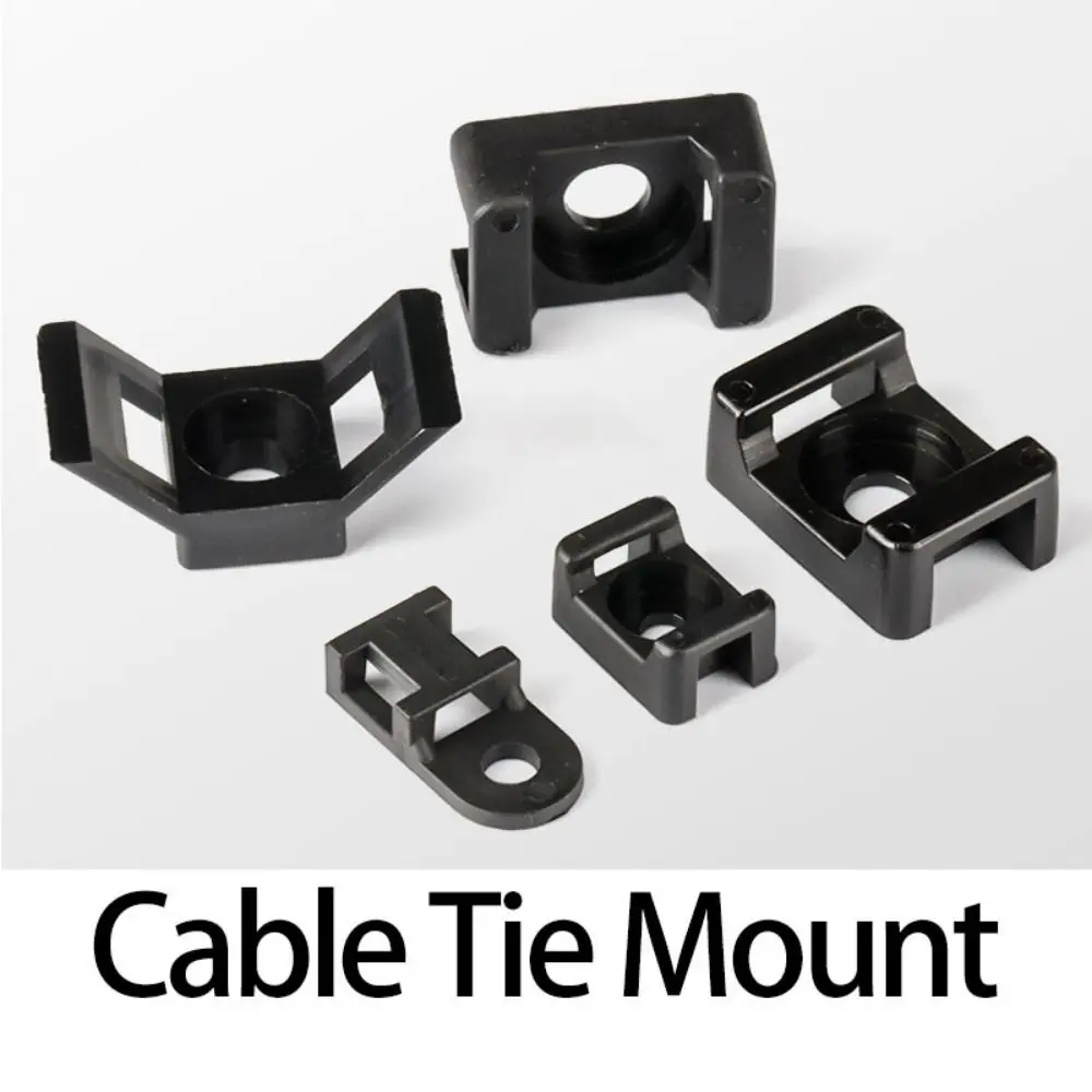 Cable Tie Mounts Seat Fixed Seat Wire Buddle Saddle Type Plastic Holder White Black STM HC-2 HC-4 Data Line Winder