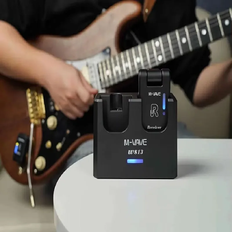 M Vave Wireless Guitar Transmitter Receiver 5 8g Audio Transmission System WS13 With Portable Charging Case For Musical view 5