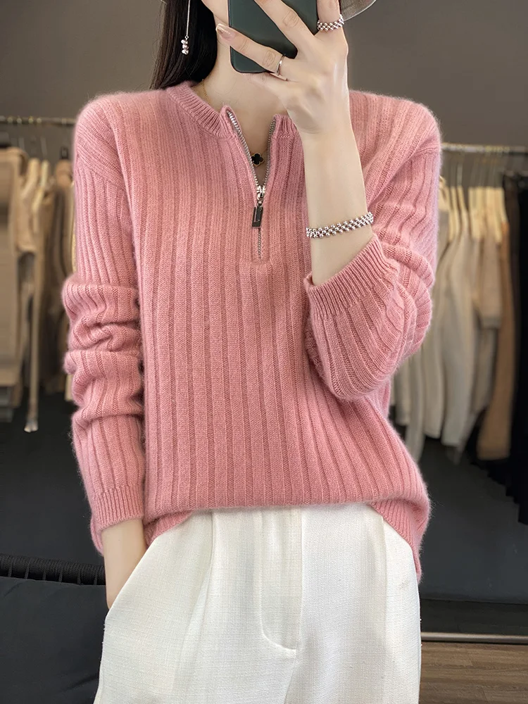 2023 Autumn Winter New Thickened Cashmere Sweater Women\'s Clothing O-Neck Pullover Casual Loose Knitted Top Warm Fashion Korean