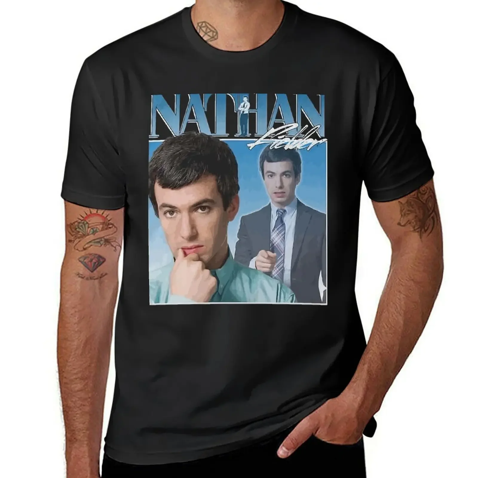 Nathan Fielder 90s Vintage T-Shirt animal prinfor boys oversizeds oversized heavyweights heavy weight t shirts for men