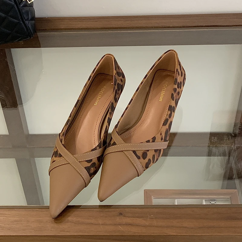 

SUOJIALUN 2026 Spring New Brand Women Pumps Shoes Fashion Pointed Toe Shallow Slip On Single Shoes Thin Low Heel Dress Pumps