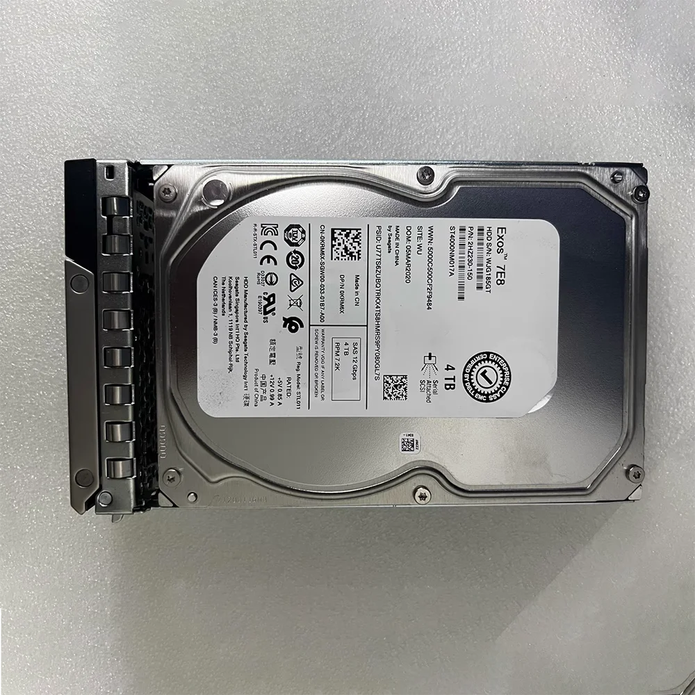 For Dell Server hard disk 4TB SAS 12 Gbps RPM 7.2K  7E8  ST400NM017A 0KRM6X KRM6X