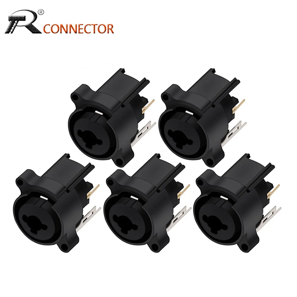 10pcs Combo 6.35mm XLR Connector Panel Mount Chassis Connector for Microphone/MIC/Audio/Video System Zinc Alloy+Pure Copper