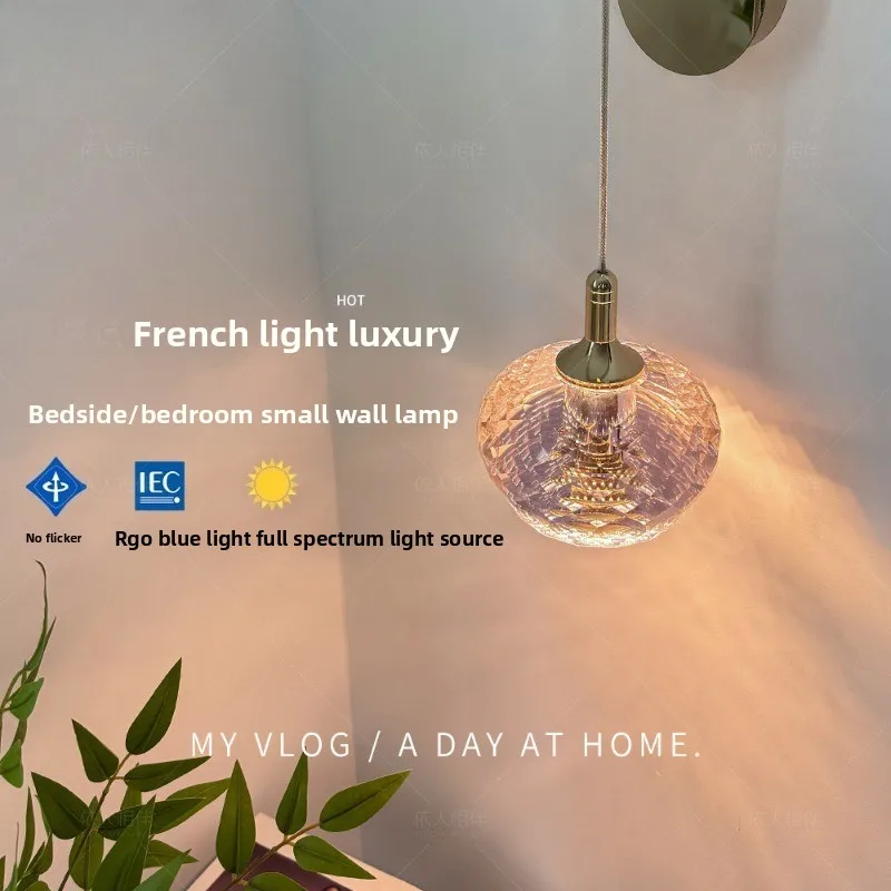 Light luxury niche primary color K9 crystal lamp, designer high-end atmosphere creative small chandelier