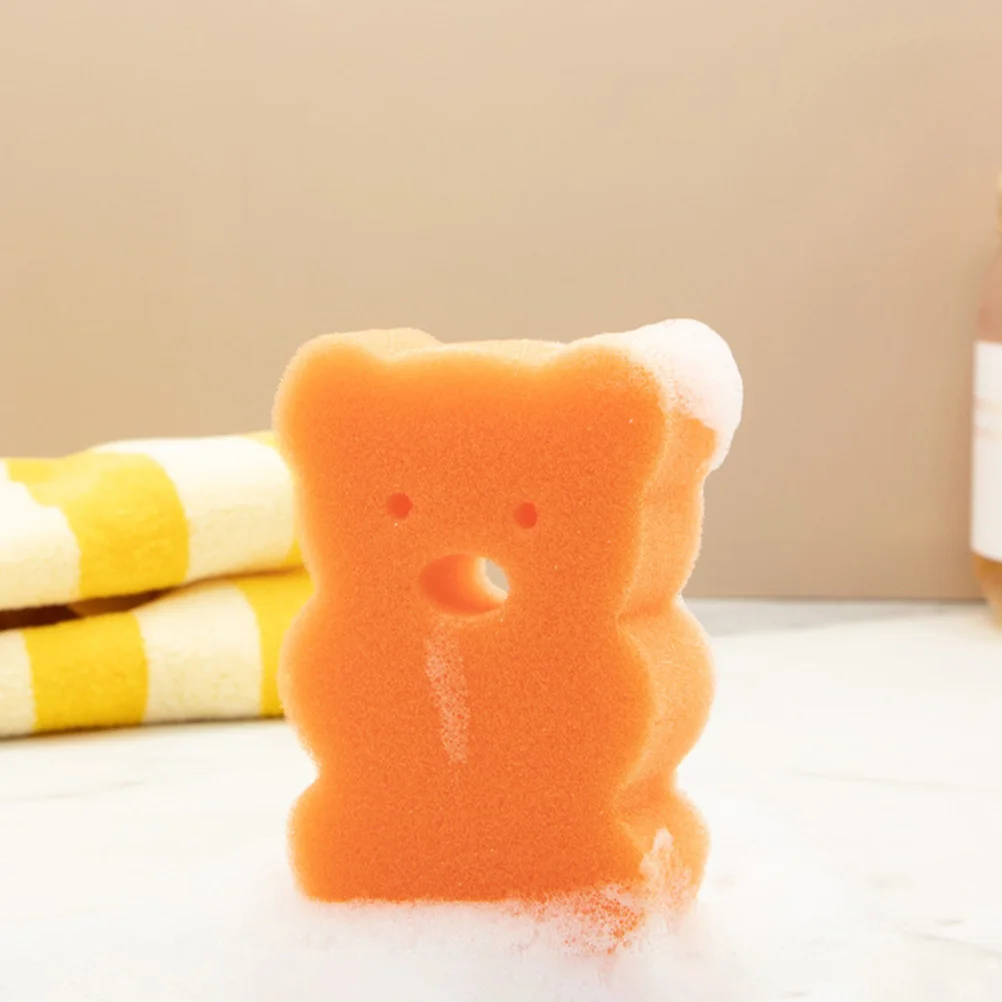 6 قطعة إسفنجة استحمام الطفل الكرتون الاطفال حمام الغسيل خفيفة الوزن الجسم التقشير دش الإسفنج المحمولة ملحقات حمام الرضع