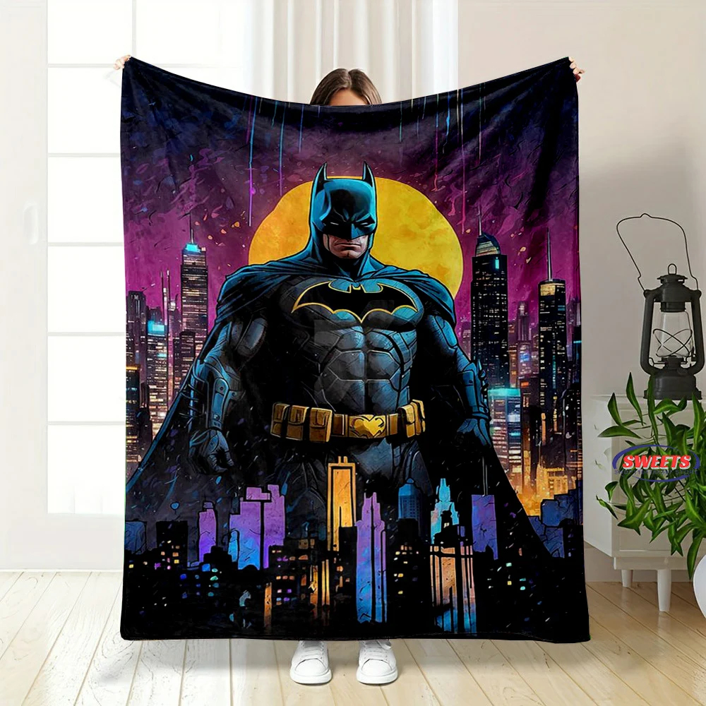 Popular Classic Superhero Batman Blanket Sofa Bed Cover Four Season Soft Fluffy Quilt Blanket Flannel Throw Outdoor Leisure Nap