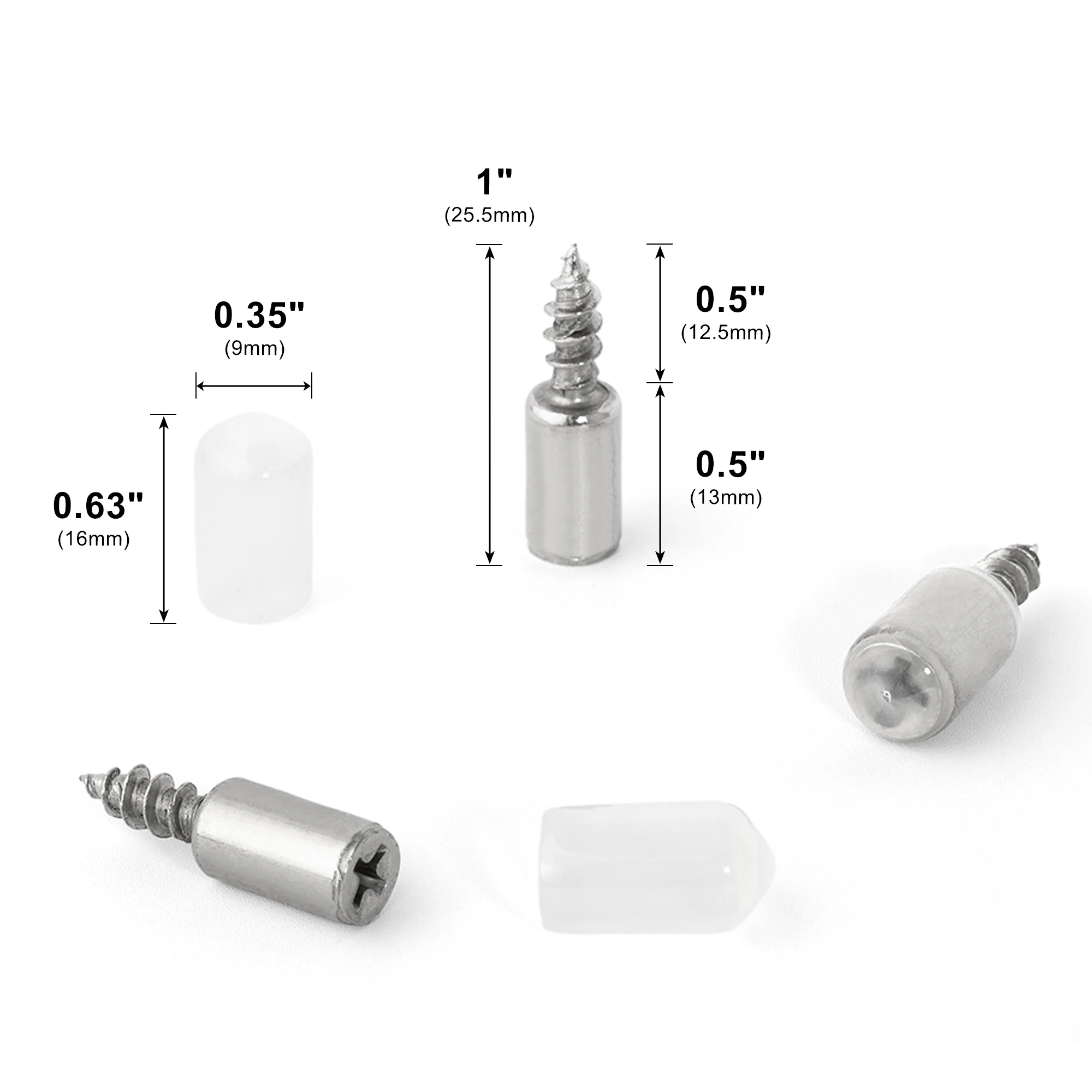 20 قطعة معدن الحديد الذاتي التنصت المسمار الرف أوتاد الرف دعم دبوس ل خزانة أثاث خزانة العائمة رفوف خشبية وزجاجية #3