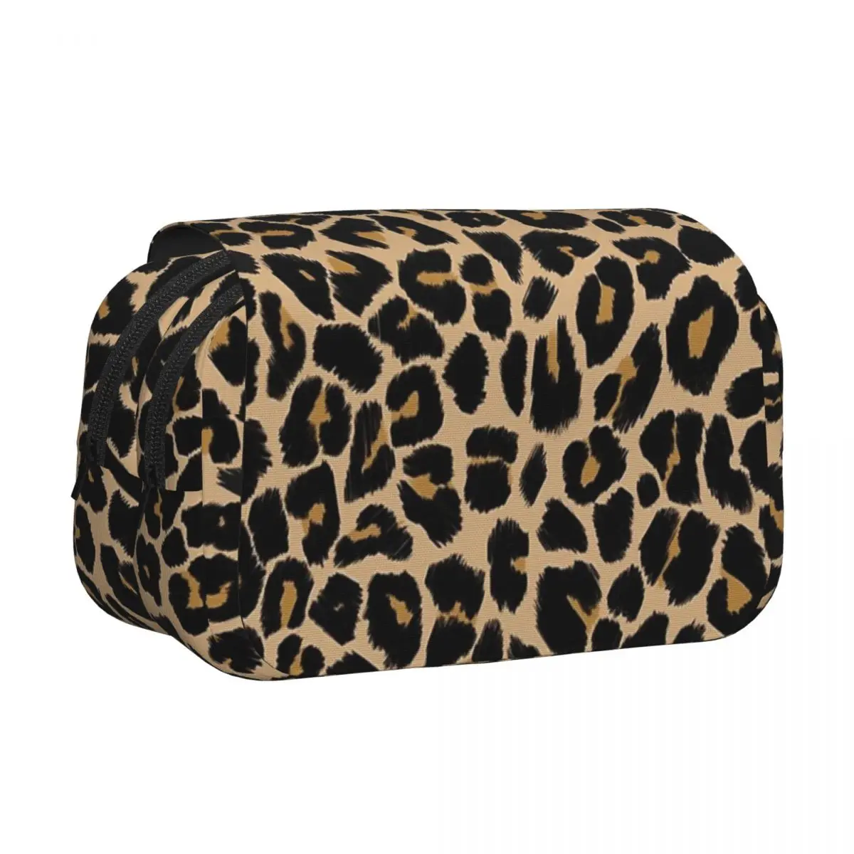 Leopard Print Traditional Colours Pencil Case Pen Holder Hard Shell Leather Big Capacity Pen Box Pencil Bag for Kids School