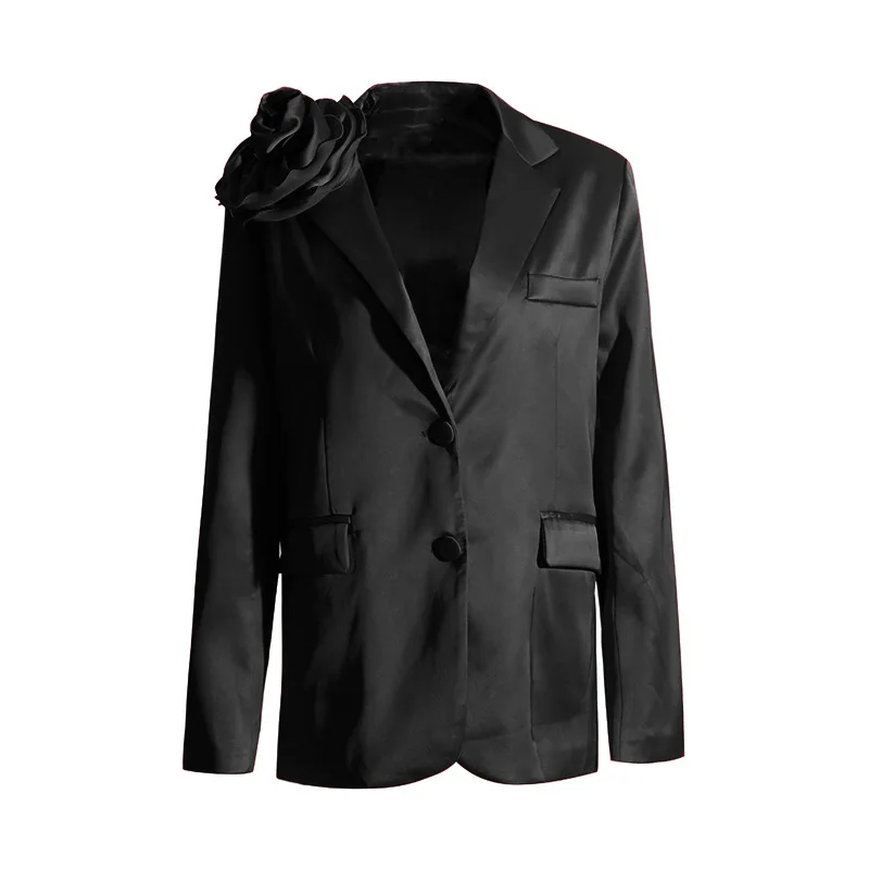 

Новый темпераментный костюм 20225, женский нишевый дизайн, смысл сращивания, 3D украшение, повседневный однотонный костюм 어반소피스티케이션 blazer фило