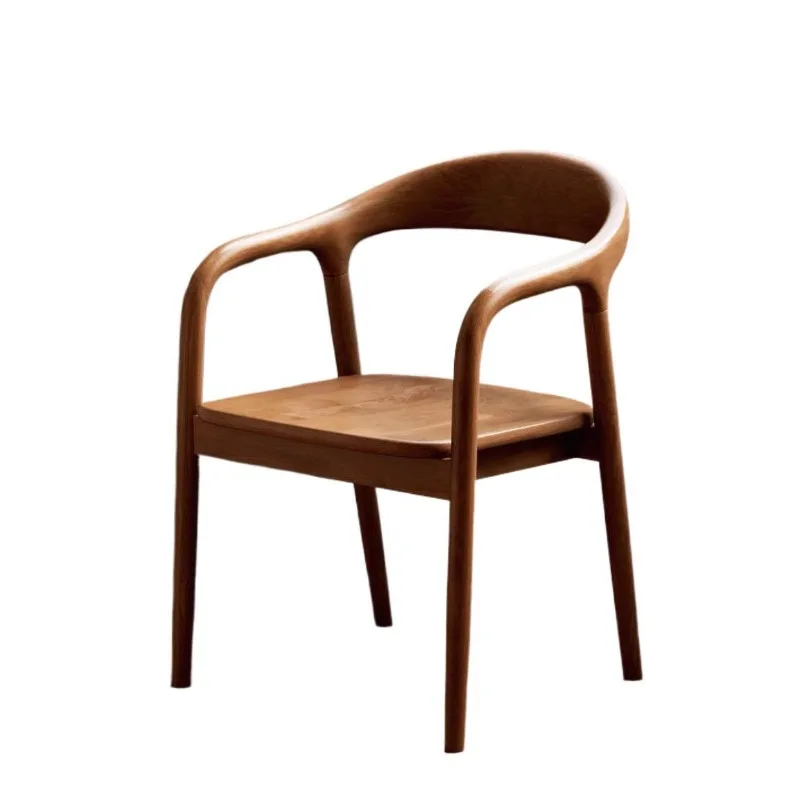 

Nordic solid wood dining chair back chair simple household single beauty special Chinese chair negotiation study casual restaura