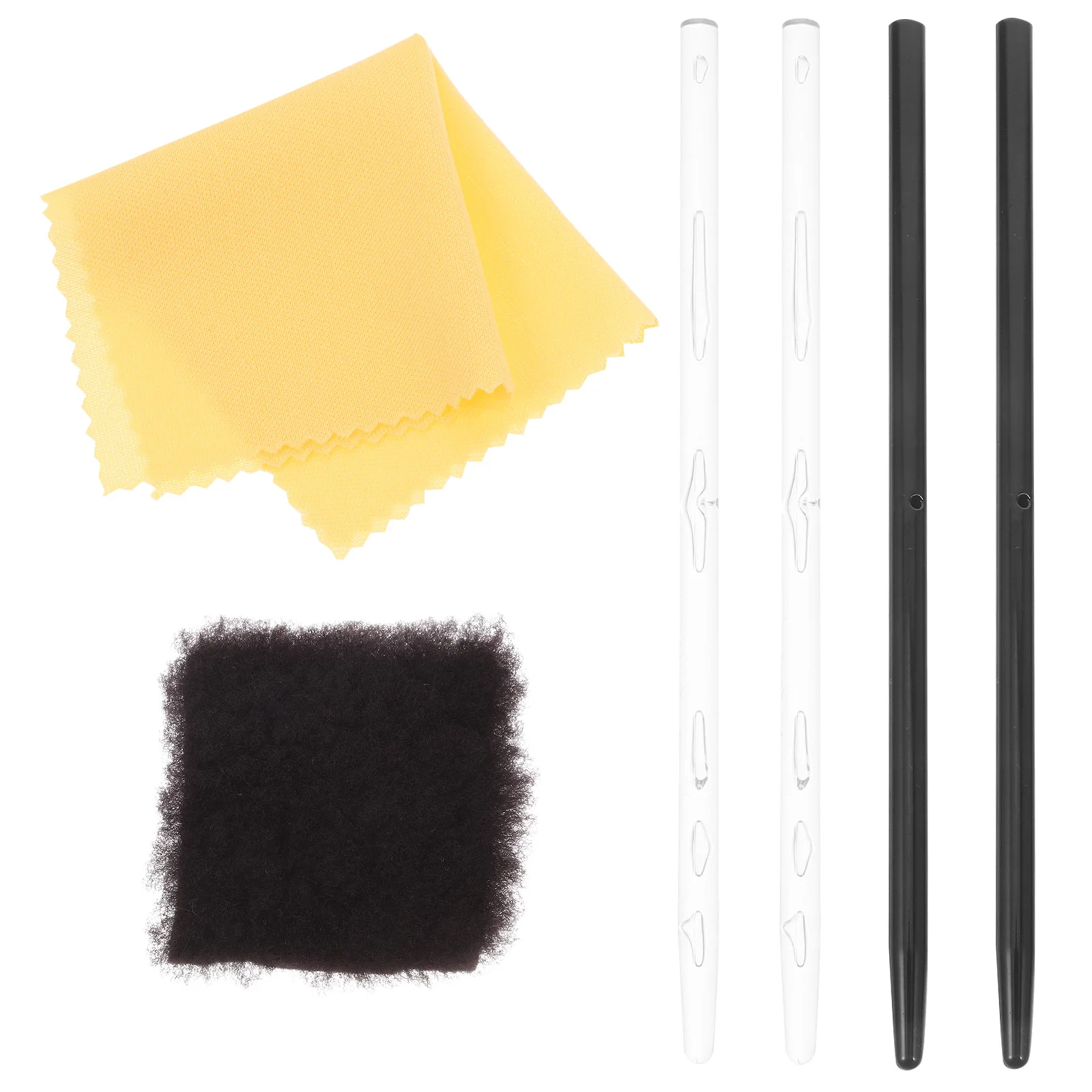 

2 Sets Static Teaching Aid Acrylic Rods Rubber Cloth For Electrostatic Friction Electricity Experiments Science Project Kit