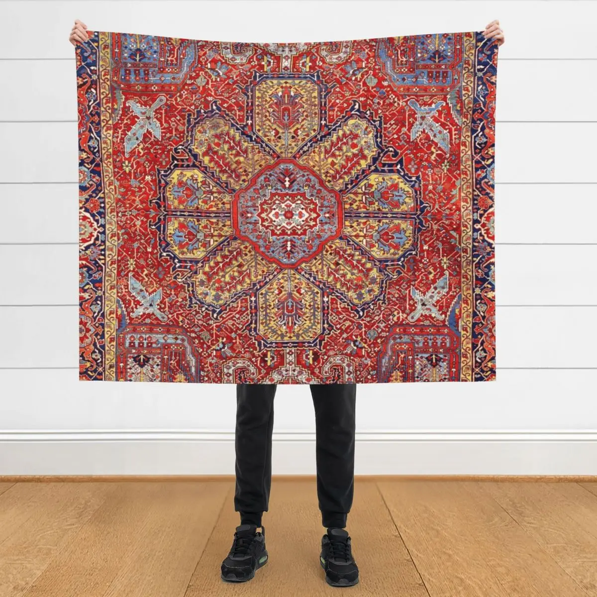 

Heriz Azerbaijan Northwest Persian Carpet Print Throw Blanket Extra Large Throw warm winter Blankets For Baby Kid'S Blankets